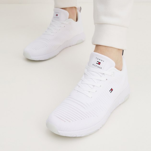 Мужские кроссовки TOMMY HILFIGER CORPORATE KNIT RIB RUNNER, Артикул FM0FM02838, белый | 4224377. Ракурс 2 Мужские кроссовки TOMMY HILFIGER CORPORATE KNIT RIB RUNNER, Артикул FM0FM02838, белый | 4224377. Ракурс 2
