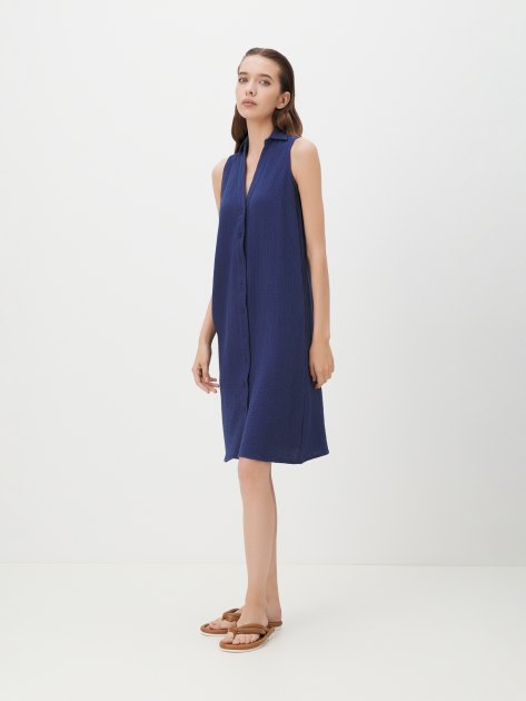 Женское платье-рубашка MAISON DAVID, Артикул BLN924-1, сапфировый | 4236140. Ракурс 2