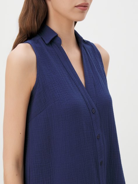 Женское платье-рубашка MAISON DAVID, Артикул BLN924-1, сапфировый | 4236140. Ракурс 3