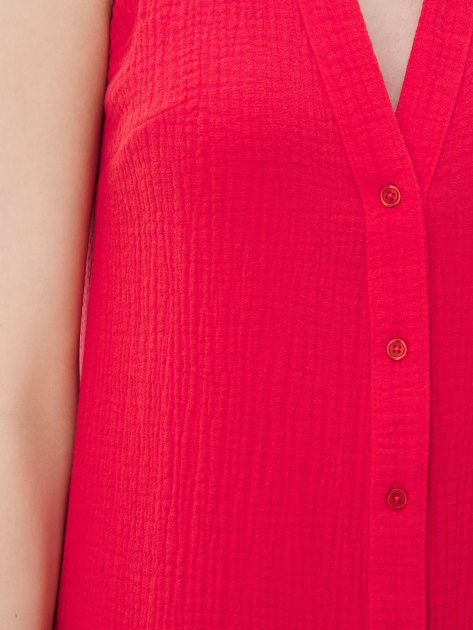 Женское платье-рубашка из муслина MAISON DAVID, Артикул BLN924-1, красный | 4236210. Ракурс 3 Женское платье-рубашка из муслина MAISON DAVID, Артикул BLN924-1, красный | 4236210. Ракурс 3