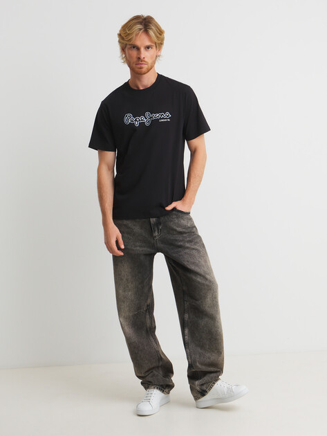 Мужская футболка PEPE JEANS DORIAN TEE, Артикул PM509721, черный | 4238737. Ракурс 2 Мужская футболка PEPE JEANS DORIAN TEE, Артикул PM509721, черный | 4238737. Ракурс 2