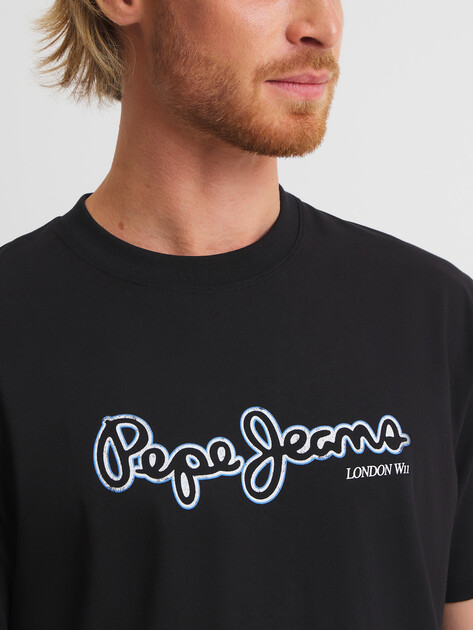 Мужская футболка PEPE JEANS DORIAN TEE, Артикул PM509721, черный | 4238737. Ракурс 3 Мужская футболка PEPE JEANS DORIAN TEE, Артикул PM509721, черный | 4238737. Ракурс 3