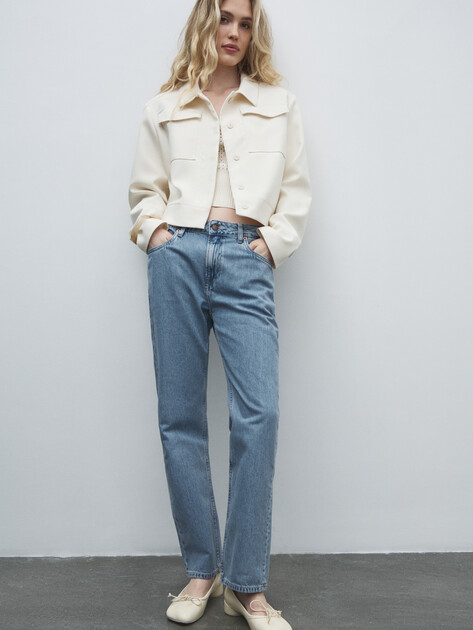 Женские джинсы мом PEPE JEANS TAPERED JEANS MW ICEBERG, Артикул PL204893, голубой | 4238940. Ракурс 5 Женские джинсы мом PEPE JEANS TAPERED JEANS MW ICEBERG, Артикул PL204893, голубой | 4238940. Ракурс 5