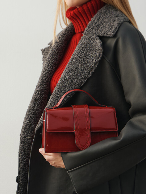 Женская сумка  TENDANCE, Артикул MRH24-331QP, вишневый | 4248349. Ракурс 8