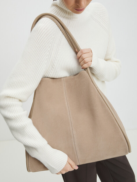 Женский шоппер TENDANCE, Артикул MRH23-376, серо-бежевый | 4248459. Ракурс 2 Женский шоппер TENDANCE, Артикул MRH23-376, серо-бежевый | 4248459. Ракурс 2