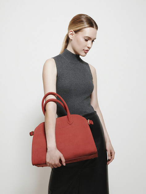 Женский тоут CALZETTI ASHLEY, Артикул ASHLEY, коричнево-красный | 4249644. Ракурс 7