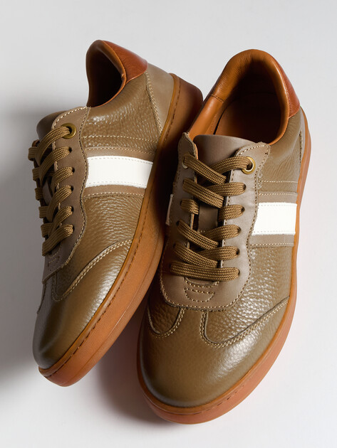 Женские кеды MAISON DAVID, Артикул TM3075F-16, бежево-коричневый | 4250686. Ракурс 6