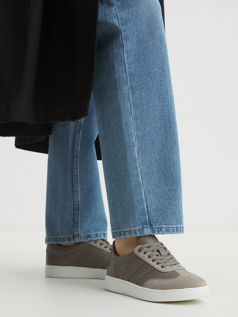 Женские кеды MAISON DAVID, Артикул TM3075F-19, серо-коричневый | 4251061. Ракурс 2