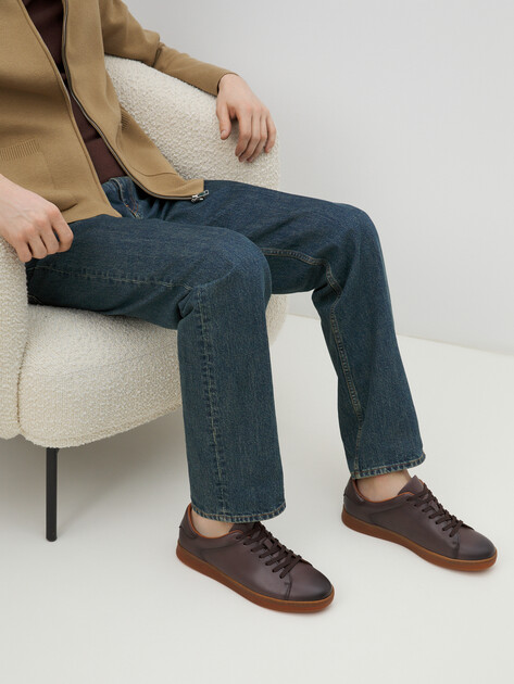 Мужские кеды MAISON DAVID, Артикул TM3070F-19, темно-коричневый | 4252169. Ракурс 7