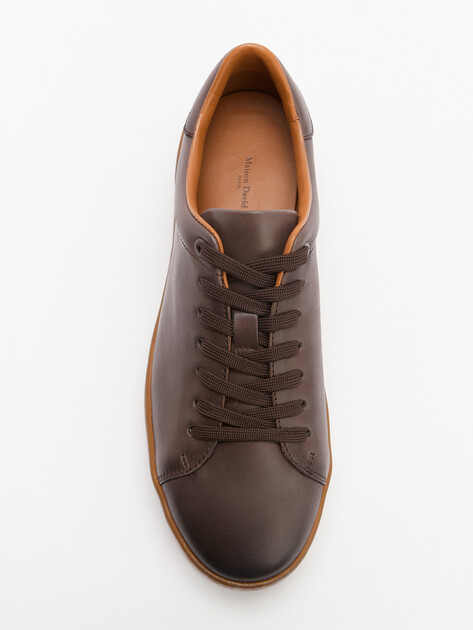 Мужские кеды MAISON DAVID, Артикул TM3079F-13, темно-коричневый | 4252347. Ракурс 5