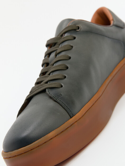 Мужские кеды MAISON DAVID, Артикул TM3079F-13, серовато-зеленый | 4252380. Ракурс 6