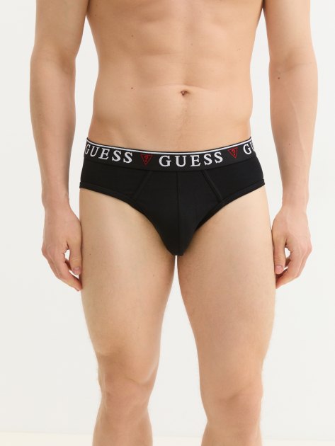 Мужские трусы 3 шт. GUESS BRIAN HERO BRIEF 3PACK, Артикул U97G00KCD31, черный | 4252465. Ракурс 2