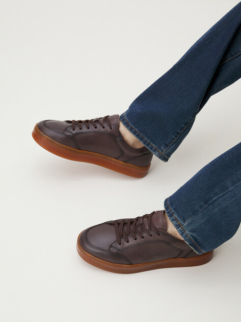Мужские кеды MAISON DAVID, Артикул TM3079T-22, шоколадный | 4252941. Ракурс 2