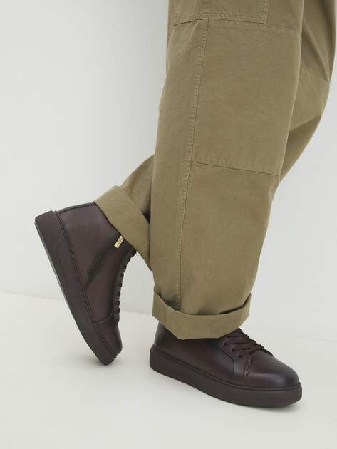 Мужские высокие кеды MAISON DAVID, Артикул TMH3124F-7, серовато-коричневый | 4253693. Ракурс 2 Мужские высокие кеды MAISON DAVID, Артикул TMH3124F-7, серовато-коричневый | 4253693. Ракурс 2