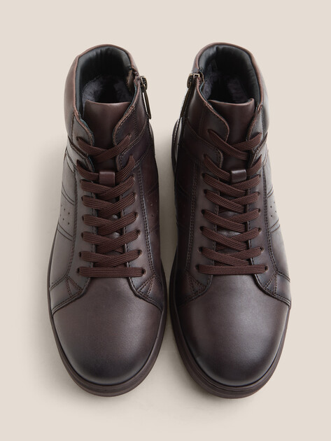 Мужские высокие кеды MAISON DAVID, Артикул TMH3124F-9, серо-коричневый | 4254711. Ракурс 5 Мужские высокие кеды MAISON DAVID, Артикул TMH3124F-9, серо-коричневый | 4254711. Ракурс 5