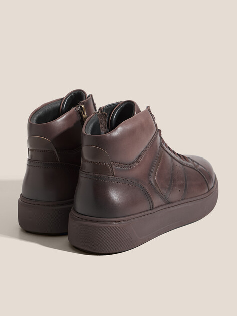 Мужские высокие кеды MAISON DAVID, Артикул TMH3124F-9, серо-коричневый | 4254711. Ракурс 6 Мужские высокие кеды MAISON DAVID, Артикул TMH3124F-9, серо-коричневый | 4254711. Ракурс 6