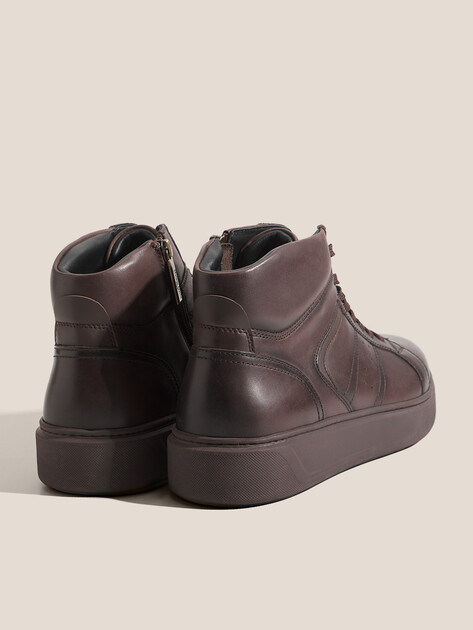 Мужские высокие кеды MAISON DAVID, Артикул TMH3124F-9, серо-коричневый | 4254791. Ракурс 5 Мужские высокие кеды MAISON DAVID, Артикул TMH3124F-9, серо-коричневый | 4254791. Ракурс 5