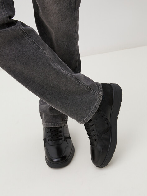Мужские высокие кеды TENDANCE, Артикул SN265H-02, черный | 4256171. Ракурс 2