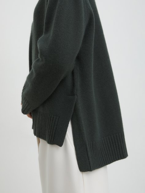 Женский свитер MAISON DAVID, Артикул 2023-111, серо-зеленый | 4257501. Ракурс 3