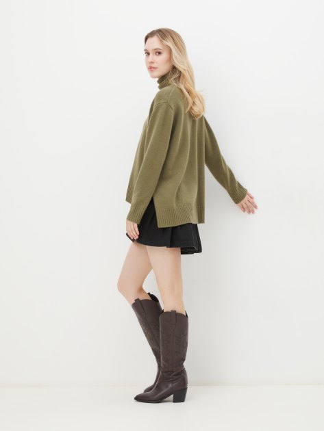 Женский свитер MAISON DAVID, Артикул 2023-111, бежево-зеленый | 4257543. Ракурс 2