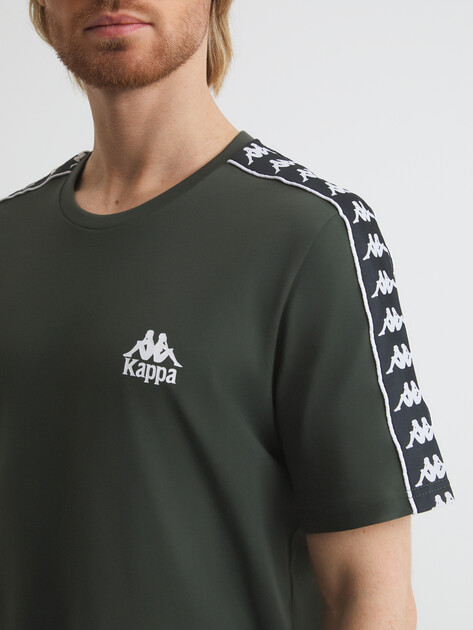 Мужская футболка KAPPA, Артикул 125939, темно-зеленый | 4258254. Ракурс 3