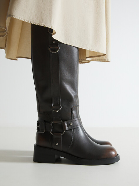 Женские сапоги TENDANCE, Артикул CLF807D-01, темно-коричневый | 4262771. Ракурс 2