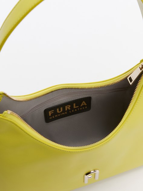 Женская сумка FURLA, Артикул FURLA DIAMANTE S SHOULDER BAG, зелено-желтый | 4262975. Ракурс 6 Женская сумка FURLA, Артикул FURLA DIAMANTE S SHOULDER BAG, зелено-желтый | 4262975. Ракурс 6
