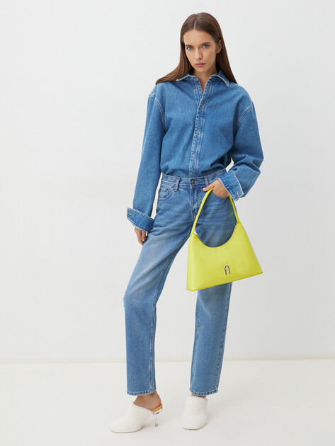 Женская сумка FURLA, Артикул FURLA DIAMANTE S SHOULDER BAG, зелено-желтый | 4262975. Ракурс 7 Женская сумка FURLA, Артикул FURLA DIAMANTE S SHOULDER BAG, зелено-желтый | 4262975. Ракурс 7
