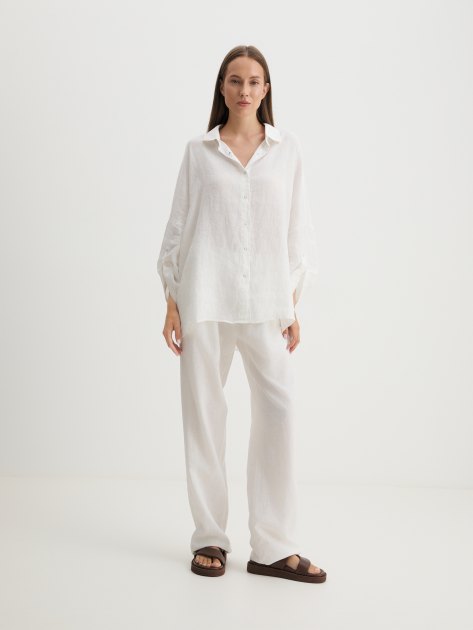 Женская рубашка MAISON DAVID, Артикул BLN922, белый | 4263330. Ракурс 2