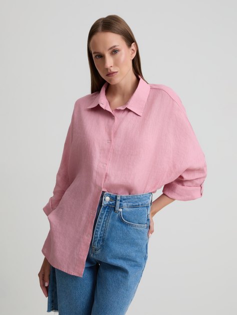Женская рубашка MAISON DAVID, Артикул BLN922, розовый | 4263390. Ракурс 5