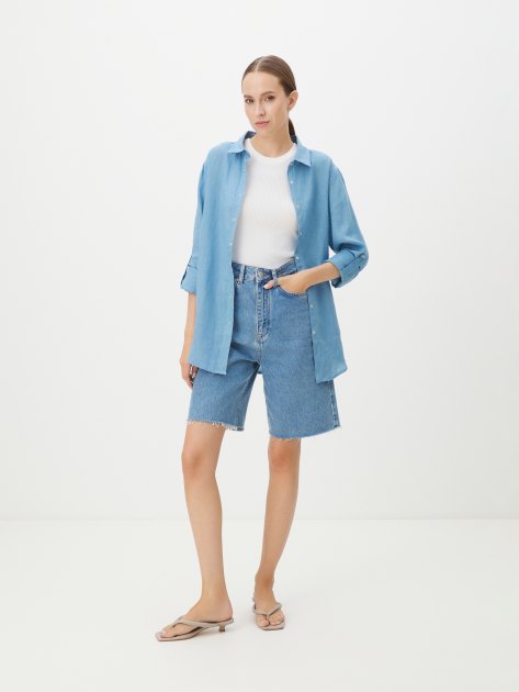 Женская рубашка MAISON DAVID, Артикул BLN923, серо-голубой | 4263463. Ракурс 2