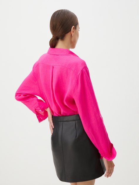 Женская рубашка MAISON DAVID, Артикул BLN923, ярко-розовый | 4263523. Ракурс 4