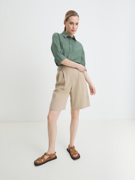 Женская рубашка MAISON DAVID, Артикул BLN923-1, серовато-зеленый | 4263584. Ракурс 5
