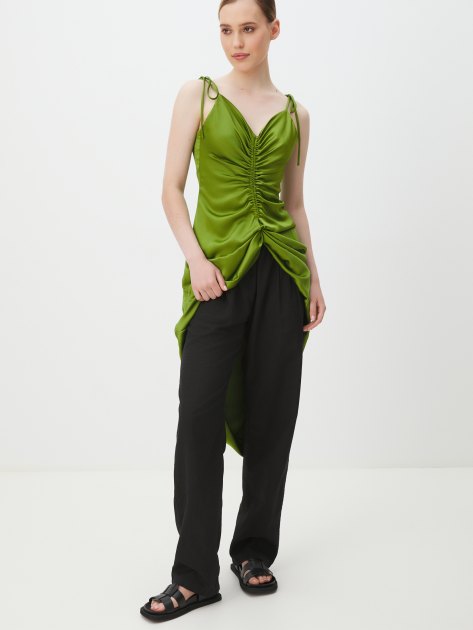 Женские прямые брюки  MAISON DAVID, Артикул BLN925-1, черный | 4263745. Ракурс 2