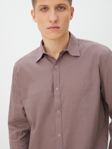 Мужская рубашка MAISON DAVID, Артикул BLN926-1, серовато-коричневый | 4263830. Ракурс 3
