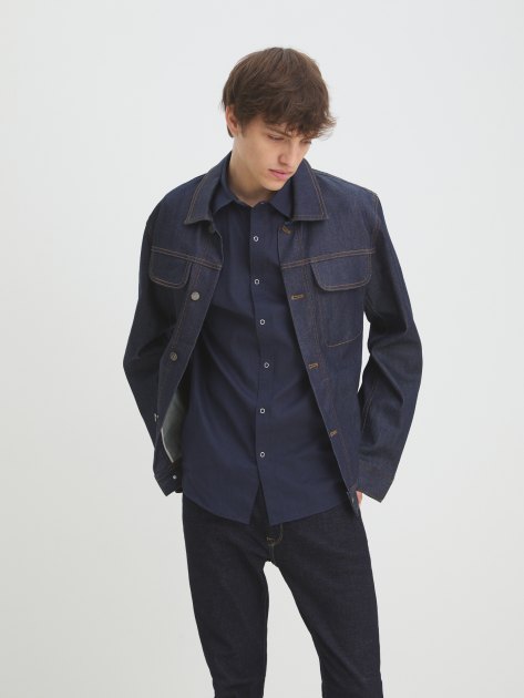 Мужская рубашка MAISON DAVID, Артикул BLN926-1, темно-синий | 4263858. Ракурс 5