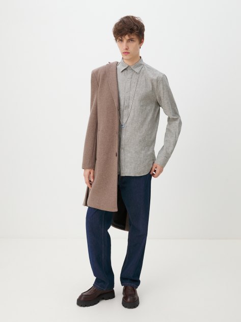 Мужская рубашка MAISON DAVID, Артикул BLN926-1A, светло-серый | 4263901. Ракурс 2