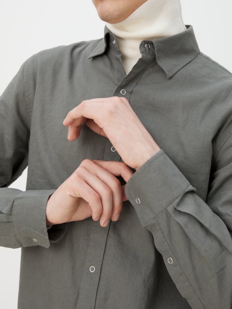 Мужская рубашка MAISON DAVID, Артикул BLN926-1A, темно-серый | 4263943. Ракурс 3