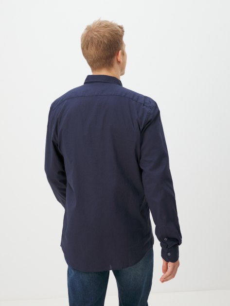 Мужская рубашка MAISON DAVID, Артикул BLN926-1A, темно-синий | 4263964. Ракурс 4