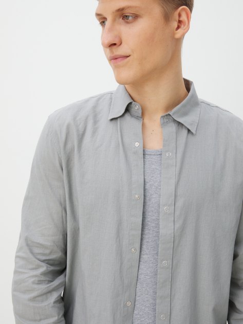 Мужская рубашка MAISON DAVID, Артикул BLN926-1A, светло-серый | 4263992. Ракурс 3