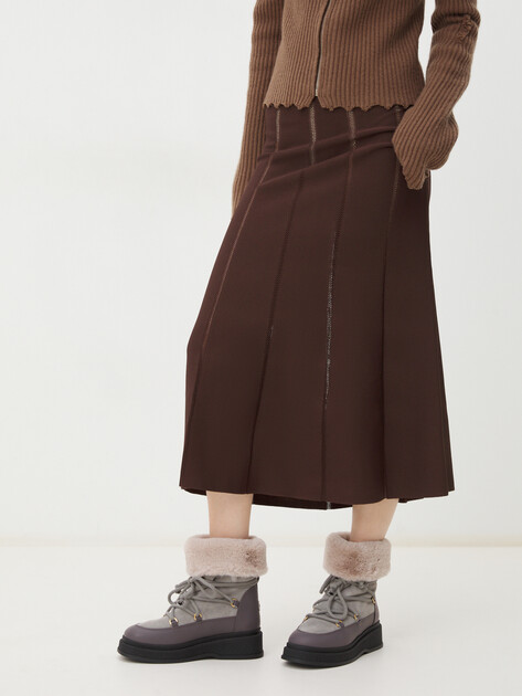 Женские ботинки FURLA FURLA WARM SKI BOOT, Артикул YI86WRM, бежево-серый | 4267053. Ракурс 2