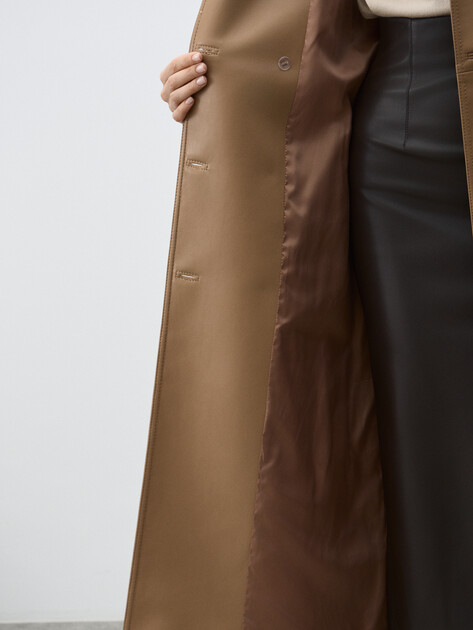 Женский плащ MAISON DAVID MARLENE, Артикул MARLENE, бежево-коричневый | 4267238. Ракурс 5