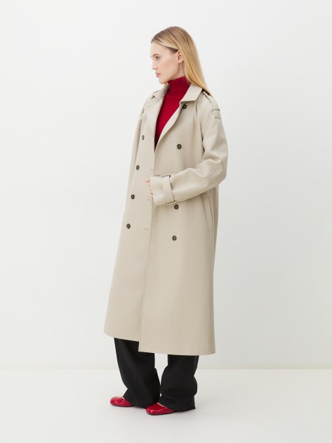 Женский плащ MAISON DAVID MARLENE, Артикул MARLENE, серо-бежевый | 4267244. Ракурс 2