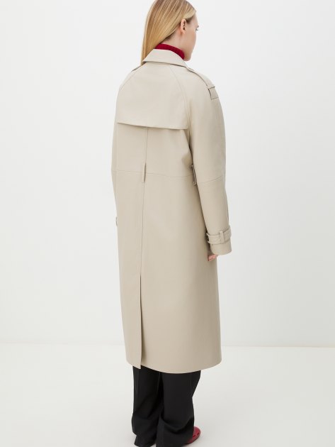 Женский плащ MAISON DAVID MARLENE, Артикул MARLENE, серо-бежевый | 4267244. Ракурс 4