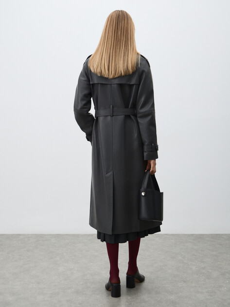 Женский плащ MAISON DAVID MARLENE, Артикул MARLENE, темно-серый | 4267270. Ракурс 4