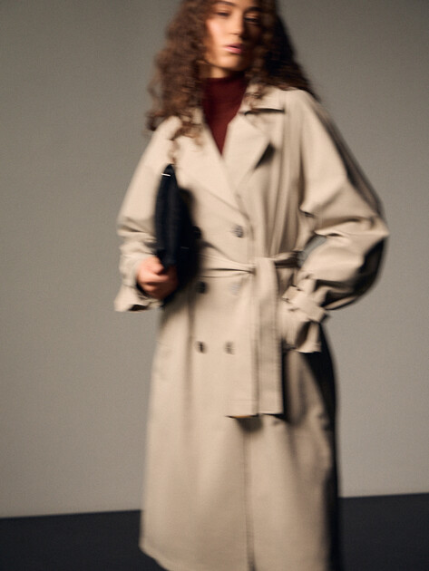 Женский плащ MAISON DAVID BRIGITTE, Артикул BRIGITTE, светло-серый | 4267889. Ракурс 5