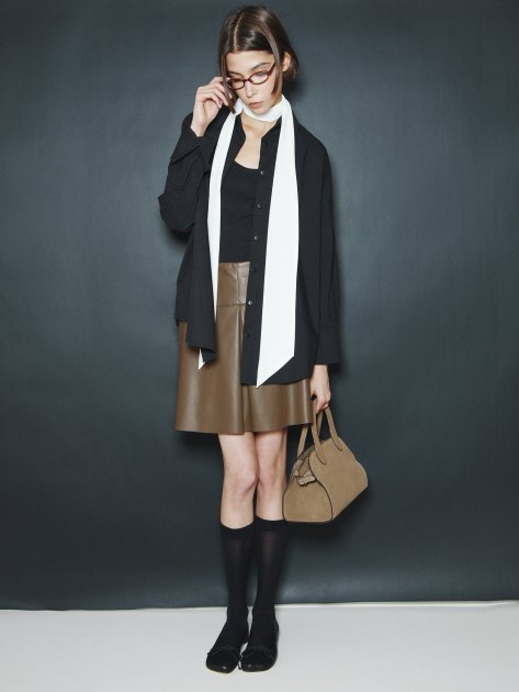 Юбка мини MAISON DAVID ISABELLE_P, Артикул ISABELLE_P, темно-коричневый | 4268196. Ракурс 5