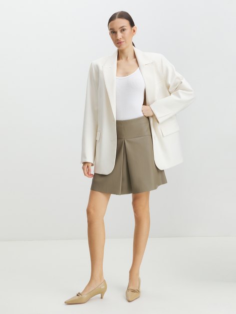 Юбка мини MAISON DAVID ISABELLE_P, Артикул ISABELLE_P, бежево-серый | 4268212. Ракурс 2