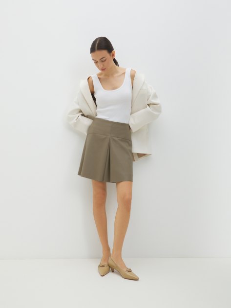 Юбка мини MAISON DAVID ISABELLE_P, Артикул ISABELLE_P, бежево-серый | 4268212. Ракурс 5