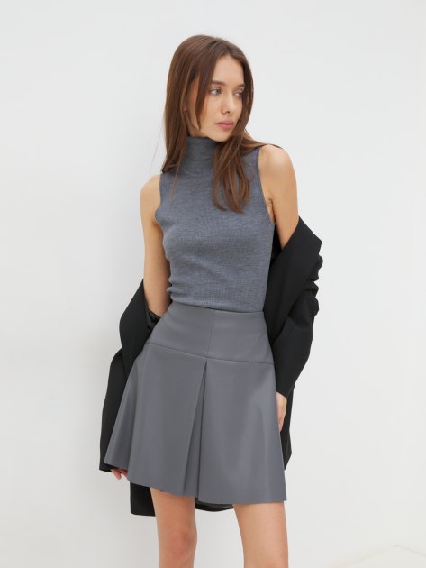 Юбка мини MAISON DAVID ISABELLE_P, Артикул ISABELLE_P, серый | 4268227. Ракурс 5